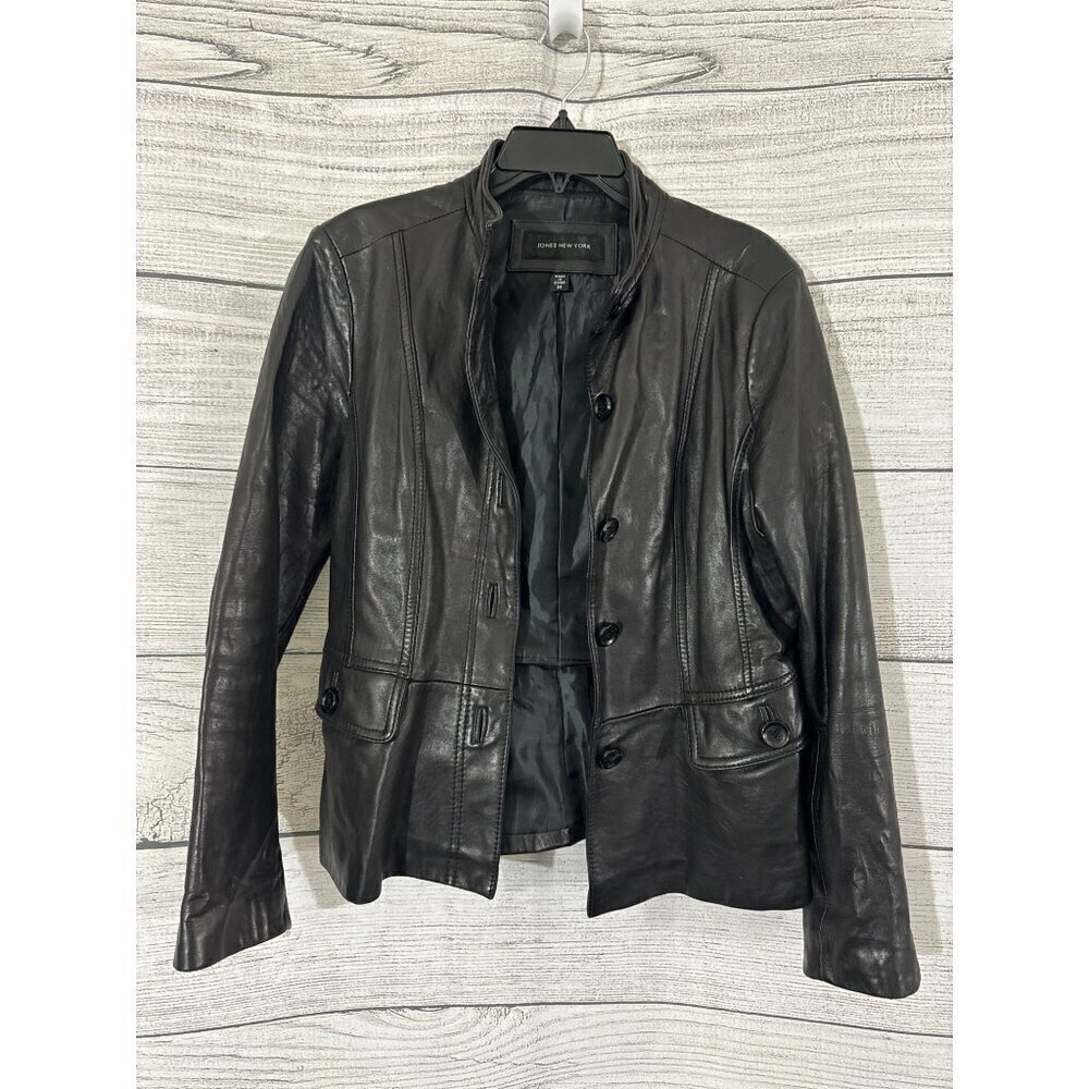 Women's Jones New York Leather Jacket Size M